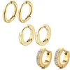 Hoop Earrings 1-3 Pairs 316L Stainless Steel Cubic Zirconia Cartilage Piercing Set For Women Men 8mm 9mm