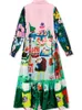 Fashionable Long Dress 2023 Spring/Summer New Gecko Costume Unique Print Holiday Style Dress Temperament Reduced Age Rural Shirt Long Dress S-L Loose Fit