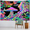 Tapestries Night Sky Universe Mushroom Tapestry Wall Hanging Abstract Mysterious Hippie Tapiz Bohemian Aesthetics Room Home Decoration 230919