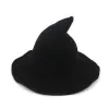 Modern Halloween Witch Hat Woolen Women Lady Made From Fashionable Sheep Wool Halloween Party Hat Festival Party Hat