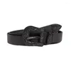 Belts Unisex Universal Paint Buckle Western Handsome Fashion Sculpture Retro PU Leather Belt Neutral Personality