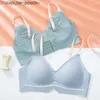 Bh's Sets Bh's Sets Bh's Sets Rozenhart voor dames Roze Blauw Eendelige bh Naadloze bralette Katoenen slipje Push-up ondergoed Draadloze lingerieset A B Z230710 L230919