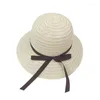 Chapeaux à large bord Chapeau de soleil d'été Floppy Beach Casquette de voyage Femme Paille Pliable Dames