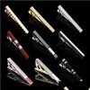 Tie Clips Copper Stripe Plaid Shirts Top Dress Business Suits Bar Clasps Neck Links Fashion Jewelry for Men Gift Will and Sandy Drop D DH8UT