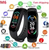 M6 Sport Armband Armbänder Smart Uhr Männer Fitness Tracker Frauen Herzfrequenz Blutdruck Wasserdicht für Android ios Band 6