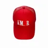 3-sterren Varsity Trucker Hat Rood Zwart Luxe Hoeden voor Heren Ball Caps Een hoed Casual Baseball Cap Heren Dames