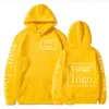 Herrtröjor tröjor stil anpassad hoodie diy text par vänner familj bild tryck kläder anpassade sport fritid tröja storlek xs-4xl 230919