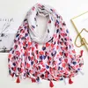 Sjaals Luxe merk sjaal voor vrouw Zachte katoenen sjaal Wrap Kwastje Viscose Moslimvrouw Hijab Boho Strandlaken Vrouwelijke bandana Hoofddoek 230818