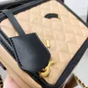 7A Women Brand Camera Caviar Fabric Shoulder Crossbody Box Makeup Casual Chain Bag 20cm