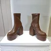 Luxuriöse Designer-Stiefel von Naked Wolfe, hoch, hoch, Gewürzschwarz, Stretch-Scar-Secret, schwarze Slip-On-Schuhe aus echtem Leder, Größe 35–41