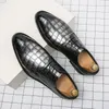 Luxury Leather Men Dress Derby Shoes Office Business Wedding Dress Shoes Crocodile Patterned Shoes Lace-Up Buckle Pointed Toe For Boys Party Dress Boots 38-48