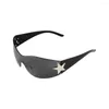 Lunettes de soleil montures sans monture enveloppantes surdimensionnées tendance One Sun Sports nuances lunettes de conduite lunettes Punk pièce lunettes M6F8