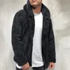 Herren Pelz Kunstpelz Winter Männer Flauschiges Fleece Dicker Warmer Mantel Jacke Langarm Kapuzenmantel Plüsch Knöpfe Verschluss Verdickung Warmer Männer Mantel Oberbekleidung 230919