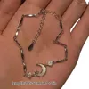 Bracelets à maillons en Zircon pour femmes, pendentif Cool, doux, lune, étoile, chaîne, perle Unique, Y2K, Hip Hop, goutte