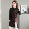 Vêtements de Style chinois pour femmes, haut Cheongsam Asain, chemise traditionnelle longue, chemisier Hanfu pour dames, 2021, ethnique 3449, 12281