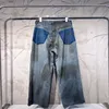 Męskie Plus Size Pants Męskie dżinsy Pełna wytłoczone list drukowania kobiet-hip-hopowych mody mody mody Casual Pants L9238
