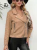 Women's Jacket's Wool Blend's Jacket 2023 Autumn Winter Deer Skin Velvet Zipper Lapel Small Coat Fashion Street Europe America Woman Clothing Tops 230918