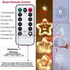 LED Strings Party LED Étoiles de Noël Rideaux Lumières USB avec télécommande Dimmable pour Chambre de Noël Nouvel An Cadeau Décoration de fête HKD230919