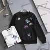 Xinxinbuy Men Designer Hoodie Sweatshirt 24SS Butterfly Flower Letter Brodery Långärmad kvinnor svart M-3XL