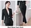 Kvinnors tvådelar Pants Spring Summer Formal Women Business Suit med och jackor Coat Ol Styles Professional Pantsuits Blazers Set Office