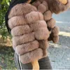 Fausse fourrure pour femmes de haute qualité 2023 nouveau manteau réel veste d'hiver femmes vêtements d'extérieur de raton laveur naturel col rond épais chaud luxe femme 230918