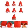 7 PCS Barn Santa Hat Christmas Costume Xmas Party Cosplay Costumes Festival Kids Claus Shine 230920