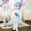 Dolls 30cm Blue Princess Dress Bjd Cute Girl Rabbit Ear Headwear 25 Movable Joints BJD Classic Elegant 16 Gift Toys for Girls 230918