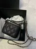 L Women Crossbody Bags Shoulder Handbags Designer Luxury Mini Portable Cosmetic Lipstick Bag Sheepskin Black Ladies Fashion Small Purses Golden Ball Chain 11cm 10A