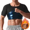 Mäns kroppssaxar Mens värmefångst Skjorta Slant Shaper Workout Compression Tank Tops Thermo T-shirt Bastu Sweat Shapewea2165