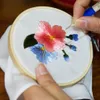 Magie Stickerei Stift Kunststoff DIY Handwerk Griff Häkeln Haken Gewebte Teppich Nadel Stricken Werkzeug Nähen Nadeln Weben Handwerk Crochet255f