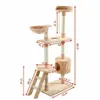 Scratchers 60 tum Kitten Pet House Hammock Cat Tree Tower Condo Scratcher Qyldzj BDENET2527