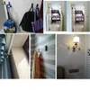 Fashion Simple folding hook alloy wall Hangers Mobile phone bracket home Decorative Key curtains Clothes Coat Multi Storage rack274D