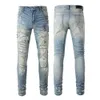 Vintage men Jeans american Hip Hop denim Pants a 23 miri designer jeans embroidered trousers men's tight fit j eans