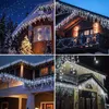 Stringhe LED Party Ghiacciolo Tenda LED Stringa luminosa per esterni Caduta 0,6-0,8 m Strada Inverno La casa Ghirlanda di Natale Decorazioni per la casa 220 V EU HKD230921