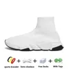 Original Sock Shoes Män kvinnor Speed ​​Trainer Socks Boot Beige Triple Black Balenciagas Graffiti Running Shoe White Metallic Grey Blue Clear Sole Volt Lace-Up Sneakers