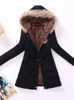 Женские куртки Qpipsd, осенне-зимняя женская хлопковая куртка с подкладкой, повседневное тонкое пальто, парки с вышивкой и капюшоном, ватное теплое пальто 230919