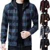 Men's Jackets Winter 2023 Fleece Thickened Cardigan Knit Sweater Male Loose Warm Hooded Add Wool Jacket Coat 230918