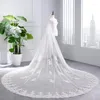 Brudslöjor Foreign Trade Train Long Yarn Wedding Dress 3,5 m tillbehör spetsar vågig kant