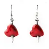 dangle earrings vampire heart for women swrod swrod cross red led ear earjewelry brincos prop
