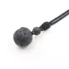 YJXP натуральный камень лавы кулон веревка-цепочка ожерелье 18 мм вулканическая круглая бусина модные ожерелья талисман на удачу амулет ювелирные изделия 1 шт.288J