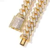 Classic Style Pass Diamond Test 12mm Baguettes d Color Moissanite Cuban Link Chain for Daily Hip Hop Jewelry Necklace