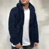 Herren Pelz Kunstpelz Winter Männer Flauschiges Fleece Dicker Warmer Mantel Jacke Langarm Kapuzenmantel Plüsch Knöpfe Verschluss Verdickung Warmer Männer Mantel Oberbekleidung 230919