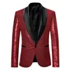 Abiti da uomo Blazer Uomo Oro Argento Paillettes Lucidi Blazer Giacca da uomo Moda Night Club DJ Spettacoli teatrali Giacca da festa di nozze Cappotto 230919