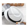 春夏ユニパナマハットマン女性ジャズハットhat fedora stingy brim船ドロップ配達DH29U