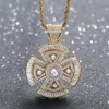 New revolving Cross Pendant with zircon and hiphop