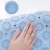 Badematten Badezimmermatte Anti-Rutsch-Sauger Rundes PVC mit Abflussloch Silikon-Badeteppiche Fußmassagepad Badewanne Weiche Dusche