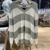 Swery dla kobiet w stylu Sweter Kobiety Stripe Stripe Lose Pullover 2023 Spring Fashion Streetwear Knited Jumper Girls Chicka Knitwear 6599