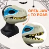Maski imprezowe 3d dinozaur maska ​​horror smok lateks nakrycia głowy cosplay kostium jurajowy draptor dino ruchome jaw refelike 230919