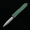 DQF Version Green 85 Kniv D2 Steel Blade Anodizing T6-6061 Aviation Aluminiumlegering utomhus Kamp Taktiskt överlevnadsverktyg Camping Fick Knives