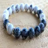 SN1070 Diseño superior para hombre Howlite copo de nieve pulsera de obsidiana Piedra Natural Mala Yoga joyería meditación Chakra joyería Whole2315